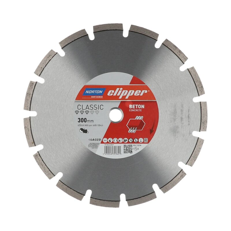 DIAMANTKLINGA NORTON CLIPPER CLASSIC BETON 300X20