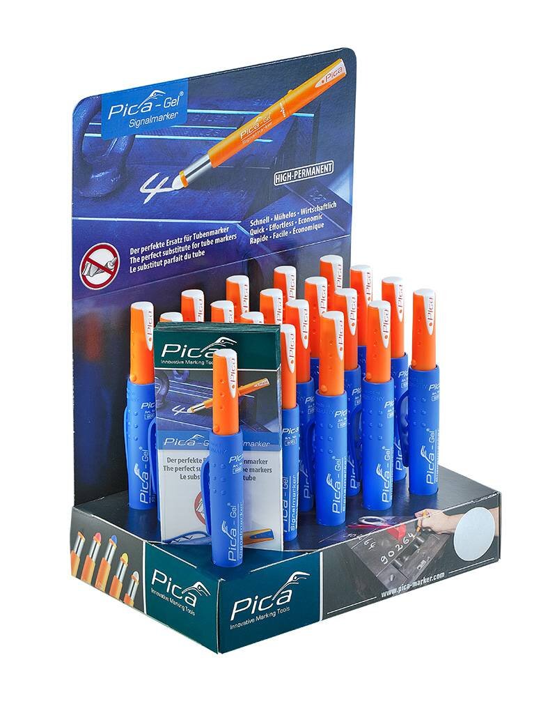MÄRKPENNA DISPLAY PICA GEL VIT 2-8 MM