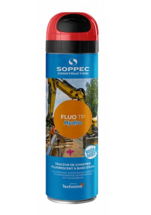 MÄRKFÄRG FLUO TP HYDRO SOPPEC RÖD 500 ML