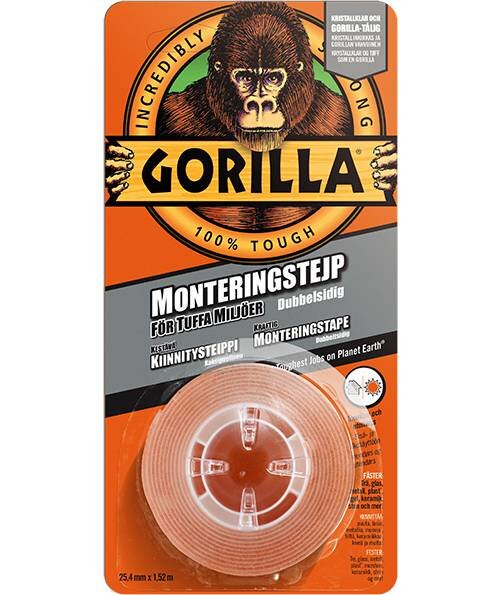 MONTERINGSTEJP GORILLA TRANSPARENT 25,4MMX1,52M