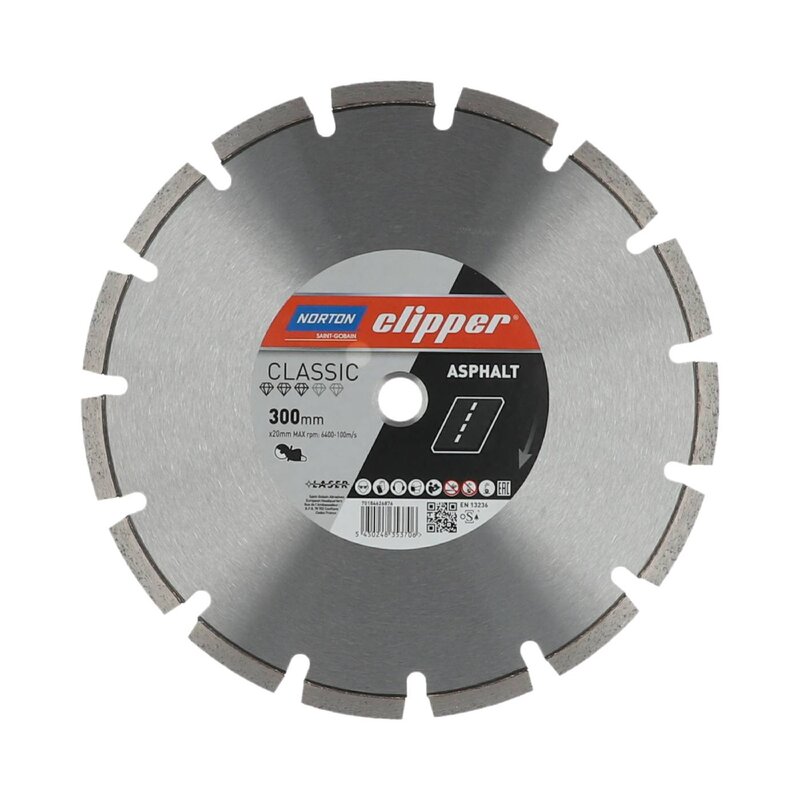 DIAMANTKLINGA CLIPPER CLASSIC ASPHALT 300X20