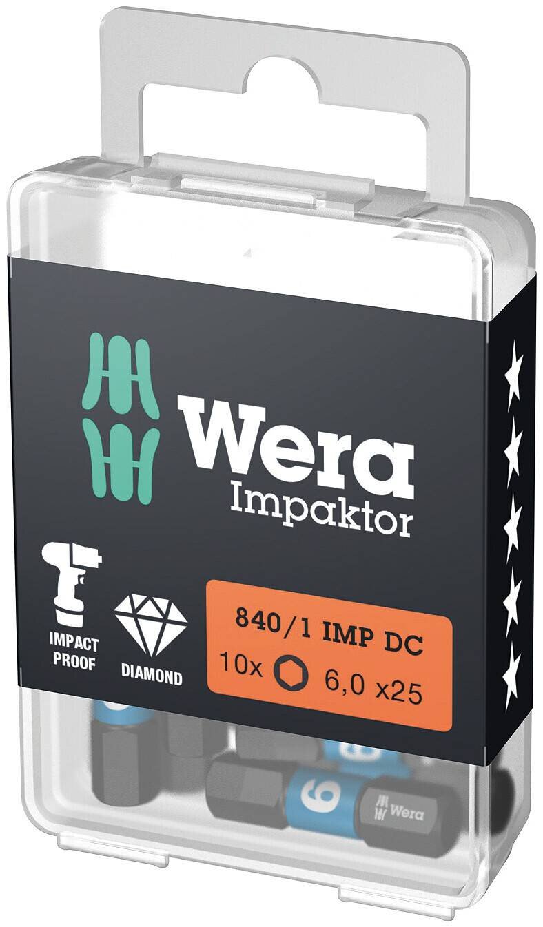 BITS PACK 840/1 IMP DC WERA 3 X 25MM