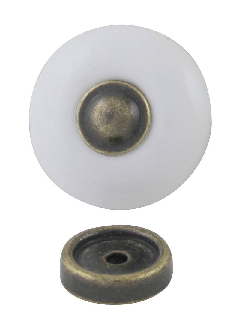 KNOPP LEIF MILLERS VIT PORSLIN ANTIK Ø36MM