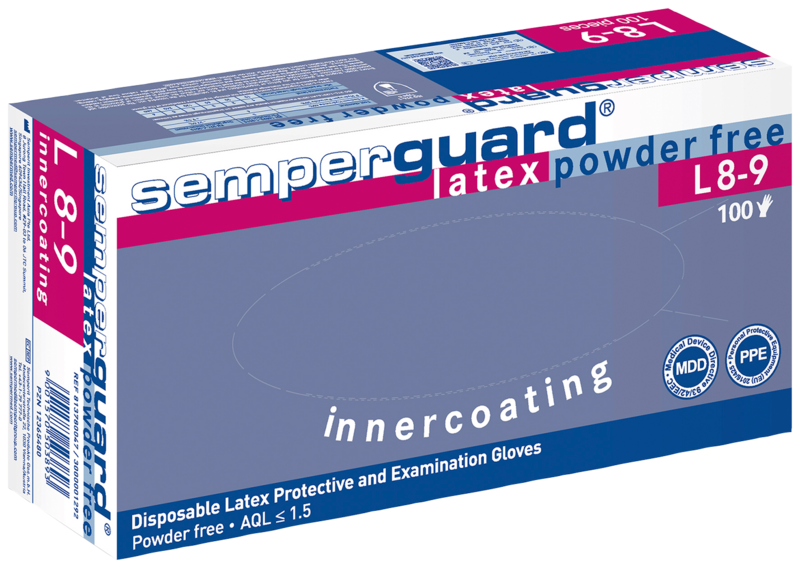 HANDSKE SEMPERGUARD LATEX PUDERFRI IC SEMPERIT 7