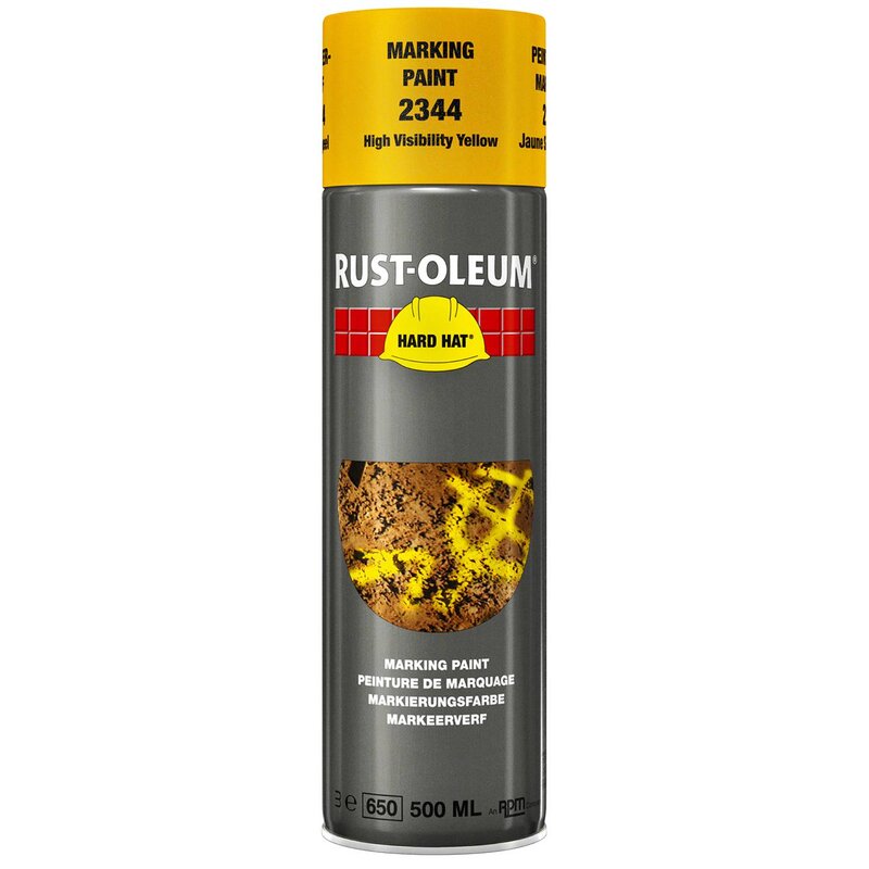 MÄRKFÄRG HARD HAT RUST-OLEUM GUL 2344 500ML