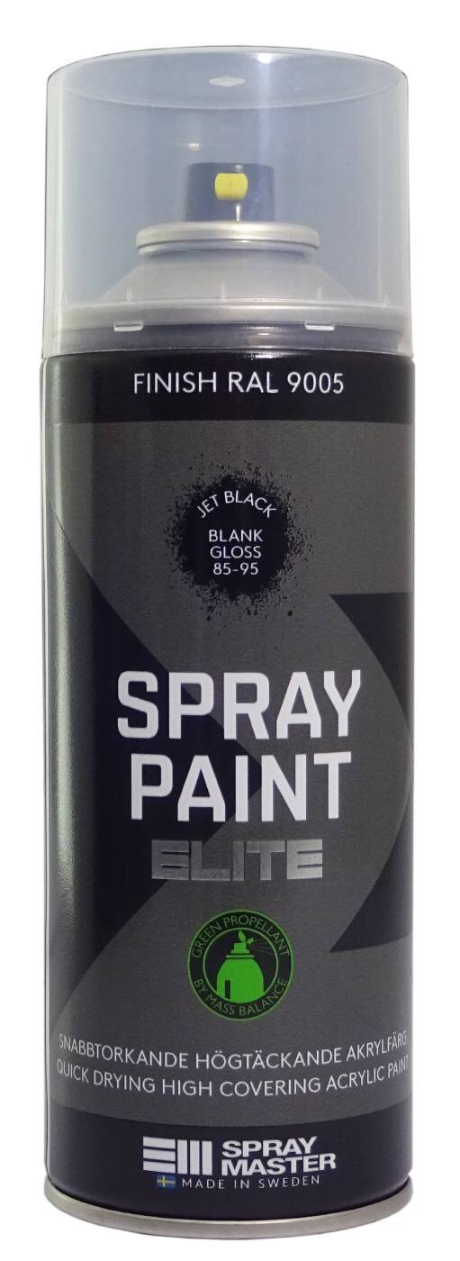 SPRAYFÄRG SPRAY MASTER ELITE SVART BLANK 400ML