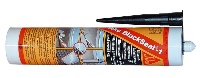 FOGMASSA BLACKSEAL-1 SIKA SVART 310ML