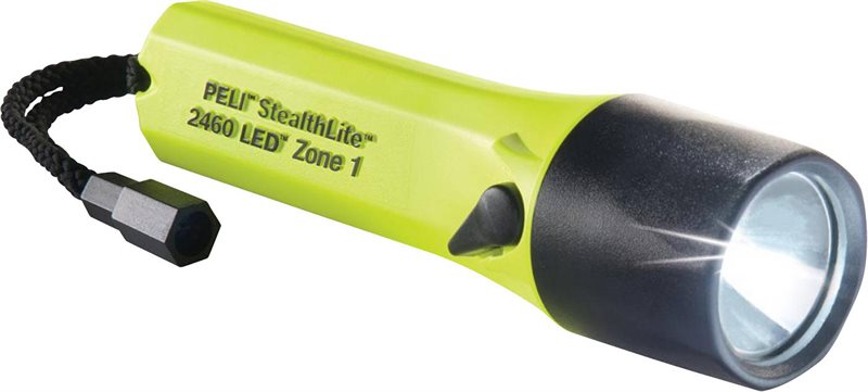 STAVLAMPA 2460Z1 STEALTHLITE PELI ATEX ZON 1 112 LUMEN GUL